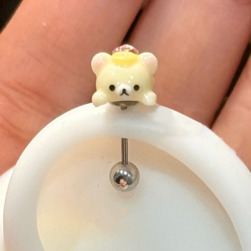 Model Kit Anime Girl - Kawaii Rilakkuma Stud Earrings Titanium Steel
