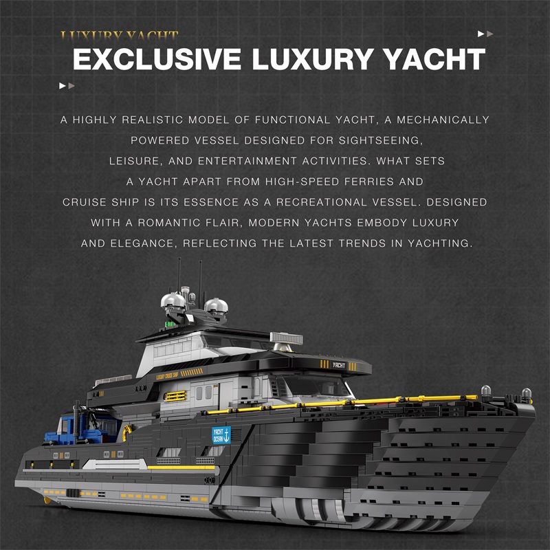 IN STOCK MOC Idea Luxury Yacht - Model Kit Yacht recension och pris